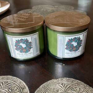 2 Bath and body works balsam candles